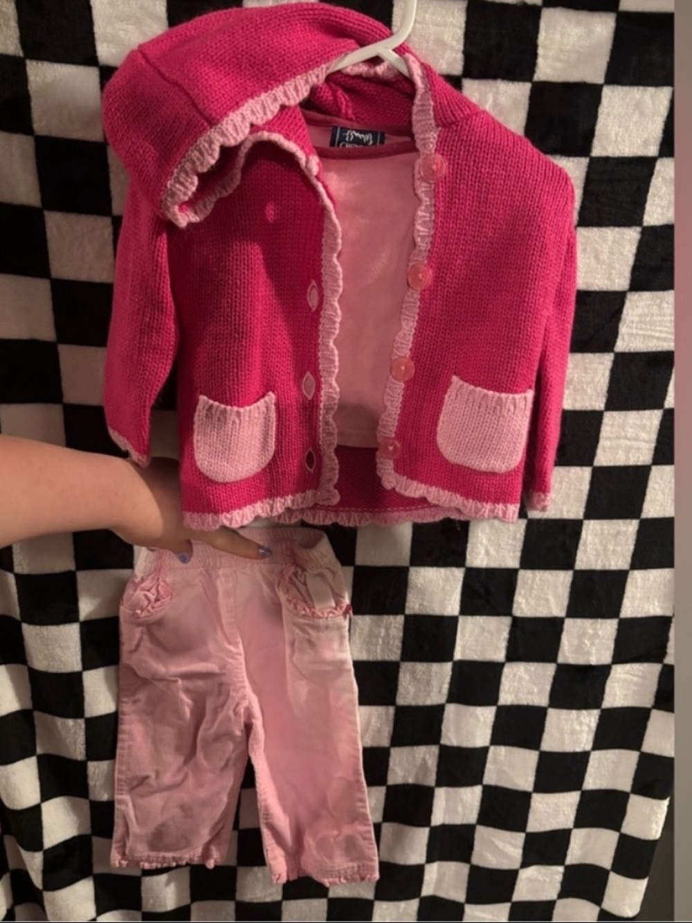 6/9 month pink outfit set